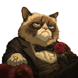 Grumpy Don Cat Vinyl Car Decal Sticker – Waterproof & UV-Resistant 3.4133333333333336"