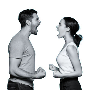 Angry Couple Argument V4 Vinyl Car Decal Sticker – Waterproof & UV-Resistant 6.826666666666667"