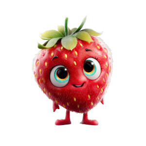 Pixar Strawberry Vinyl Car Decal Sticker – Waterproof & UV-Resistant 3.4133333333333336"