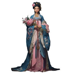 Ancient Hanfu Beauty V2 Vinyl Car Decal Sticker – Waterproof & UV-Resistant 3.4133333333333336"