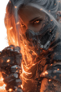 Fiery Arcane Assassin Vinyl Car Decal Sticker – Waterproof & UV-Resistant 8.96"