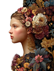 Floral Portrait Girl V4 Vinyl Car Decal Sticker – Waterproof & UV-Resistant 8.213333333333333" Floral Portrait Girl V4 Vinyl Car Decal Sticker – Waterproof & UV-Resistant 8.213333333333333"
