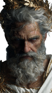 Divine Zeus Portrait Vinyl Car Decal Sticker – Waterproof & UV-Resistant 9.706666666666667"