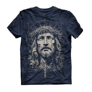 Jesus T-Shirt Vinyl Car Decal Sticker – Waterproof & UV-Resistant 6.826666666666667"