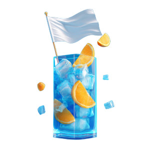 Blue Cartoon Cocktail Vinyl Car Decal Sticker – Waterproof & UV-Resistant 6.826666666666667"
