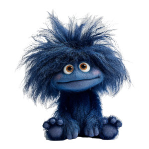 Blue Fluffy Puppet V2 Vinyl Car Decal Sticker – Waterproof & UV-Resistant 3.4133333333333336"