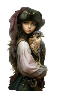 Falconer In Vermeer Style Vinyl Car Decal Sticker – Waterproof & UV-Resistant 8.96"