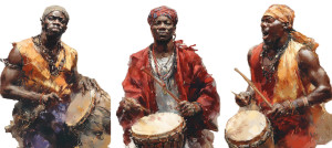African Drummers Paintings Vinyl Car Decal Sticker – Waterproof & UV-Resistant 4.906666666666666"