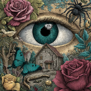 Eyeball Rose Horror Vinyl Car Decal Sticker – Waterproof & UV-Resistant 3.4133333333333336"