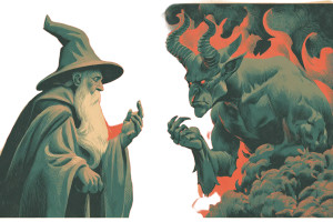 Wizard And Demon Vinyl Car Decal Sticker – Waterproof & UV-Resistant 2.986666666666667"