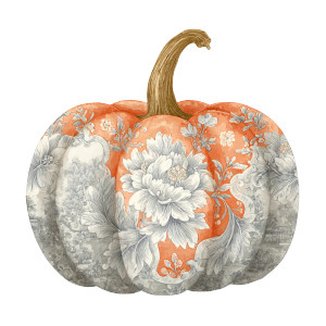 Toile Pumpkin Clipart Vinyl Car Decal Sticker – Waterproof & UV-Resistant 6.826666666666667"