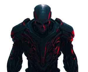 Futuristic Skull Armor Vinyl Car Decal Sticker – Waterproof & UV-Resistant 6.613333333333333"