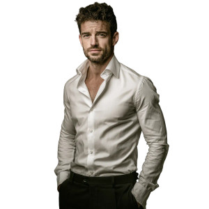 Handsome Man Portrait V26 Vinyl Car Decal Sticker – Waterproof & UV-Resistant 3.4133333333333336"