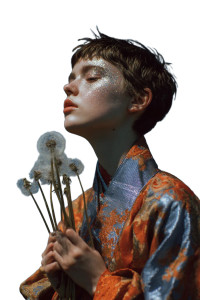 Ethereal Kimono Portrait Vinyl Car Decal Sticker – Waterproof & UV-Resistant 4.4