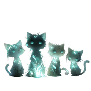Zombie Cats Vinyl Car Decal Sticker – Waterproof & UV-Resistant 6.826666666666667"