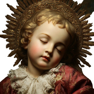 Infant Jesus Vinyl Car Decal Sticker – Waterproof & UV-Resistant 3.4133333333333336"