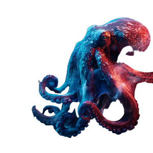 Flamed Octopus Vinyl Car Decal Sticker – Waterproof & UV-Resistant 3.4133333333333336"