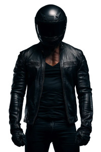 Mysterious Biker Figure Vinyl Car Decal Sticker – Waterproof & UV-Resistant 8.96"