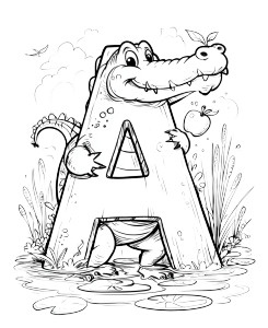 Goofy Alligator A Vinyl Car Decal Sticker – Waterproof & UV-Resistant 8.106666666666667"