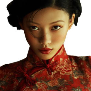 Beautiful Chinese Woman V15 Vinyl Car Decal Sticker – Waterproof & UV-Resistant 3.4133333333333336"