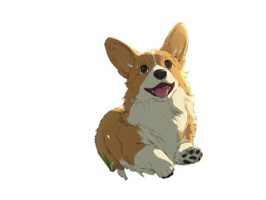 Joyful Corgi Chase Vinyl Car Decal Sticker – Waterproof & UV-Resistant 6.1866666666666665"
