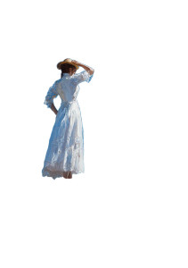 Woman On Cliff V2 Vinyl Car Decal Sticker – Waterproof & UV-Resistant 4.32"