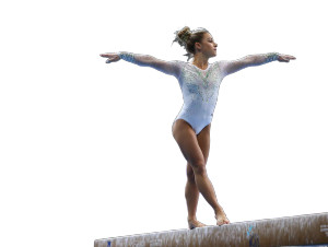 Gymnast On Beam Vinyl Car Decal Sticker – Waterproof & UV-Resistant 6.1866666666666665"