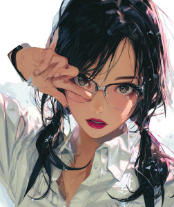 Anime Girl Covering Eye V2 Vinyl Car Decal Sticker – Waterproof & UV-Resistant 4.0"