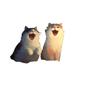 Happy Coding Cats Vinyl Car Decal Sticker – Waterproof & UV-Resistant 3.4133333333333336"