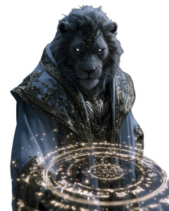 Magical Lion Mage Vinyl Car Decal Sticker – Waterproof & UV-Resistant 8.0"