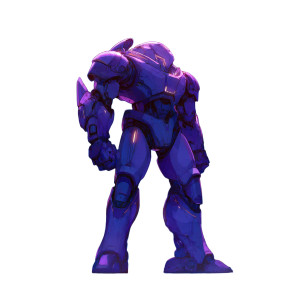 Mech Warrior Pose Vinyl Car Decal Sticker – Waterproof & UV-Resistant 6.826666666666667"