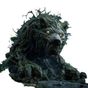 Mutated Root Wolf Vinyl Car Decal Sticker – Waterproof & UV-Resistant 3.4133333333333336"