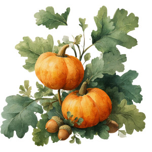 Autumn Pumpkins Illustration Vinyl Car Decal Sticker – Waterproof & UV-Resistant 3.4133333333333336"