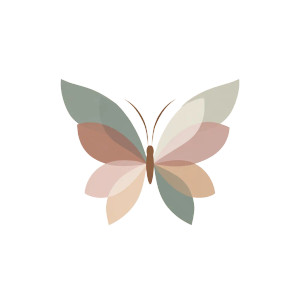 Elegant Butterfly Logo Vinyl Car Decal Sticker – Waterproof & UV-Resistant 3.4133333333333336"