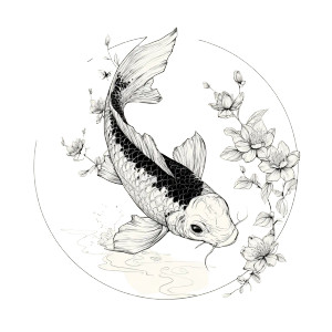 Linework Koi Fish Vinyl Car Decal Sticker – Waterproof & UV-Resistant 3.4133333333333336" Linework Koi Fish Vinyl Car Decal Sticker – Waterproof & UV-Resistant 3.4133333333333336"