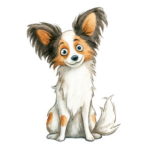 Adorable Papillon Dog Vinyl Car Decal Sticker – Waterproof & UV-Resistant 3.4133333333333336"