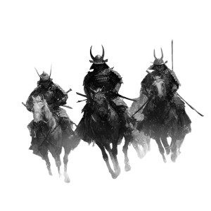 Charging Samurais Vinyl Car Decal Sticker – Waterproof & UV-Resistant 6.826666666666667"