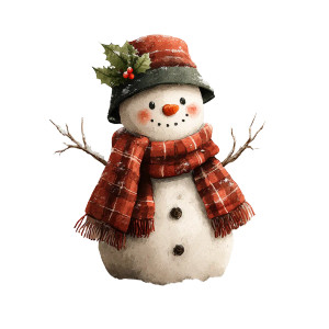 Christmas Snowman V5 Vinyl Car Decal Sticker – Waterproof & UV-Resistant 6.826666666666667"