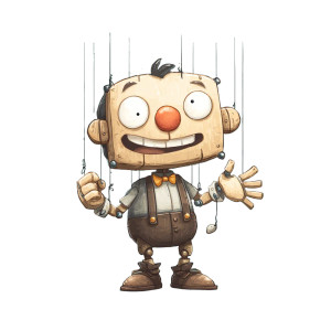 Cartoon Puppet Vinyl Car Decal Sticker – Waterproof & UV-Resistant 3.4133333333333336"