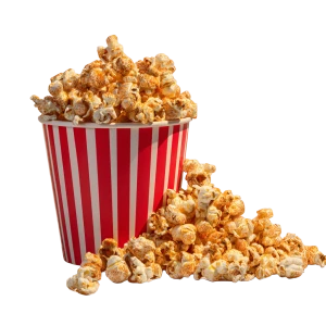 Spilled Popcorn Bucket Vinyl Car Decal Sticker – Waterproof & UV-Resistant 3.4133333333333336"