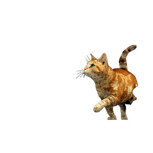 Leaping Orange Cat V2 Vinyl Car Decal Sticker – Waterproof & UV-Resistant 3.4133333333333336"