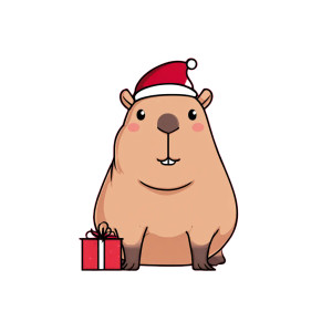 Festive Capybara V2 Vinyl Car Decal Sticker – Waterproof & UV-Resistant 6.826666666666667" Festive Capybara V2 Vinyl Car Decal Sticker – Waterproof & UV-Resistant 6.826666666666667"