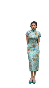 Woman In Cheongsam Vinyl Car Decal Sticker – Waterproof & UV-Resistant 4.8533333333333335"