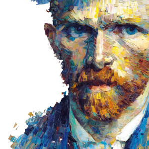 Van Gogh Portrait V4 Vinyl Car Decal Sticker – Waterproof & UV-Resistant 3.4133333333333336"