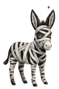 Mummy Donkey Halloween Vinyl Car Decal Sticker – Waterproof & UV-Resistant 4.4