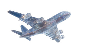 3D Acrylic Airplane Vinyl Car Decal Sticker – Waterproof & UV-Resistant 2.72"