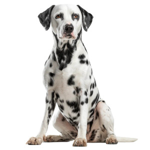 Sitting Dalmatian Vinyl Car Decal Sticker – Waterproof & UV-Resistant 3.4133333333333336"
