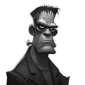 Evil Frankenstein Vinyl Car Decal Sticker – Waterproof & UV-Resistant 3.4133333333333336"