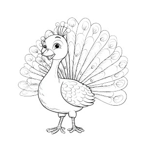 Cartoon Peacock Coloring Vinyl Car Decal Sticker – Waterproof & UV-Resistant 3.4133333333333336"