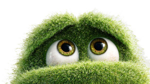 Green Fuzzy Monster Vinyl Car Decal Sticker – Waterproof & UV-Resistant 2.72"